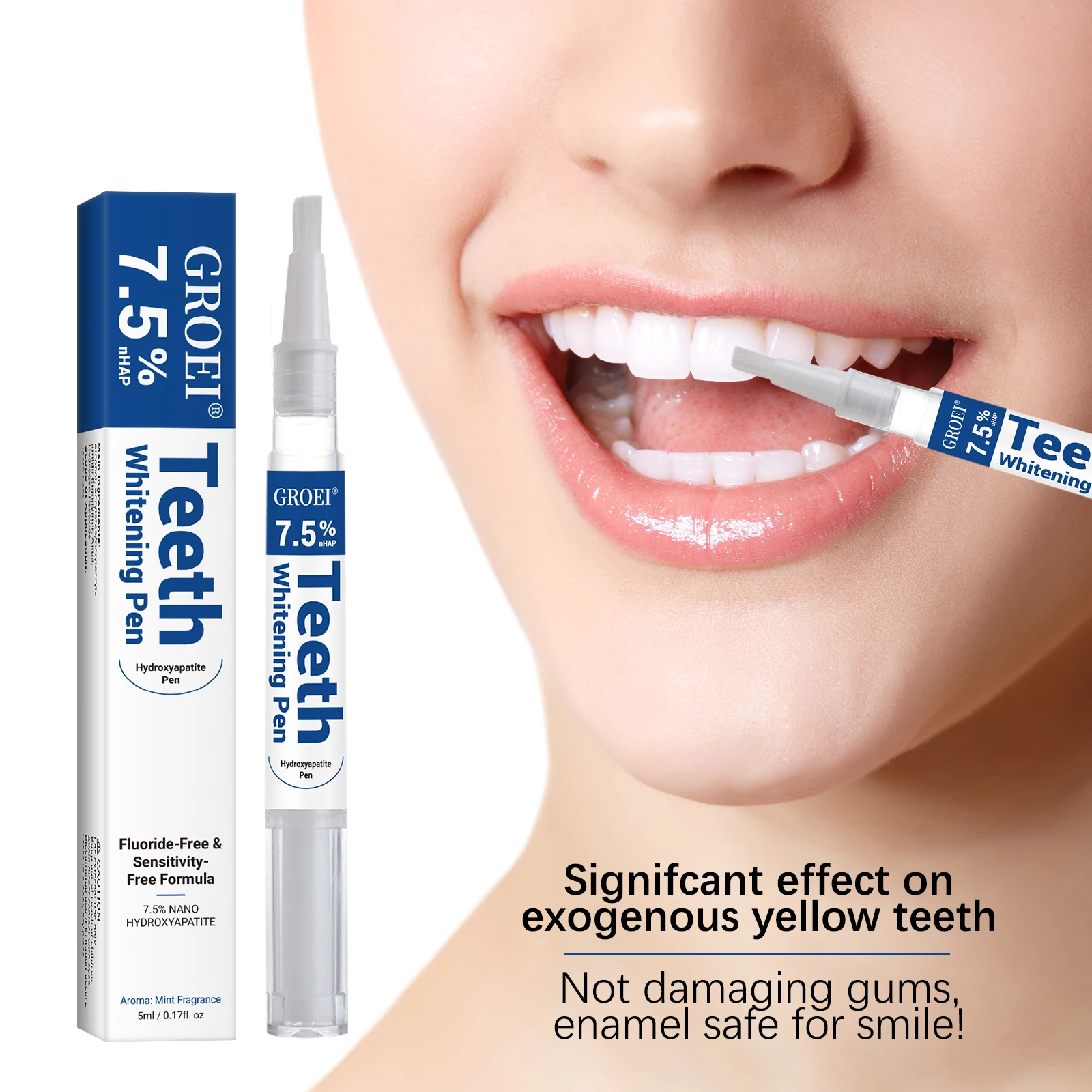 Teeth Whitening With Hydrogen Peroxide - Hydroxyapatite Tooth Whitening Pen Dazzling White