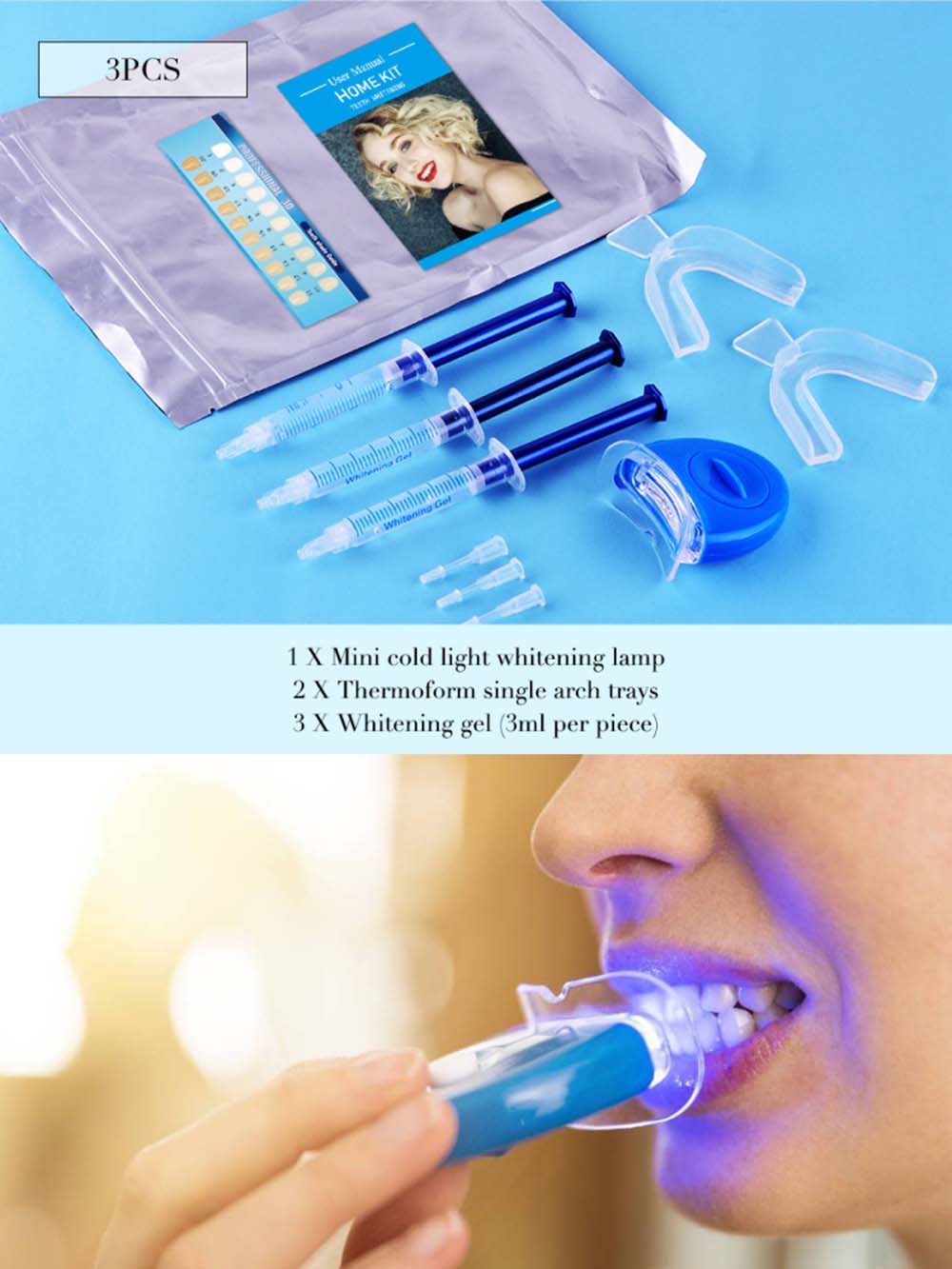 Teeth Whitening Led Kit - Top Quality Peroxide Teeth Whitening Gel
