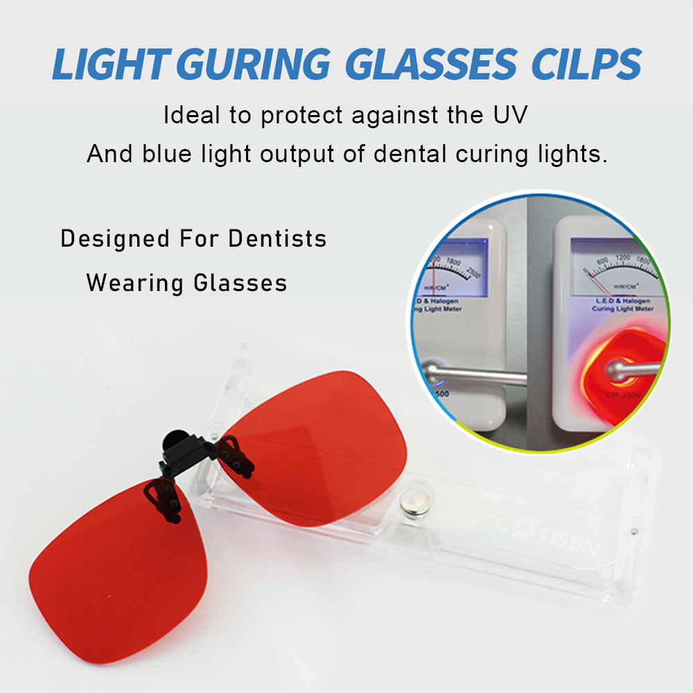 Teeth Whitening Uv - Dental Equipment UV Clip Glasses Orange