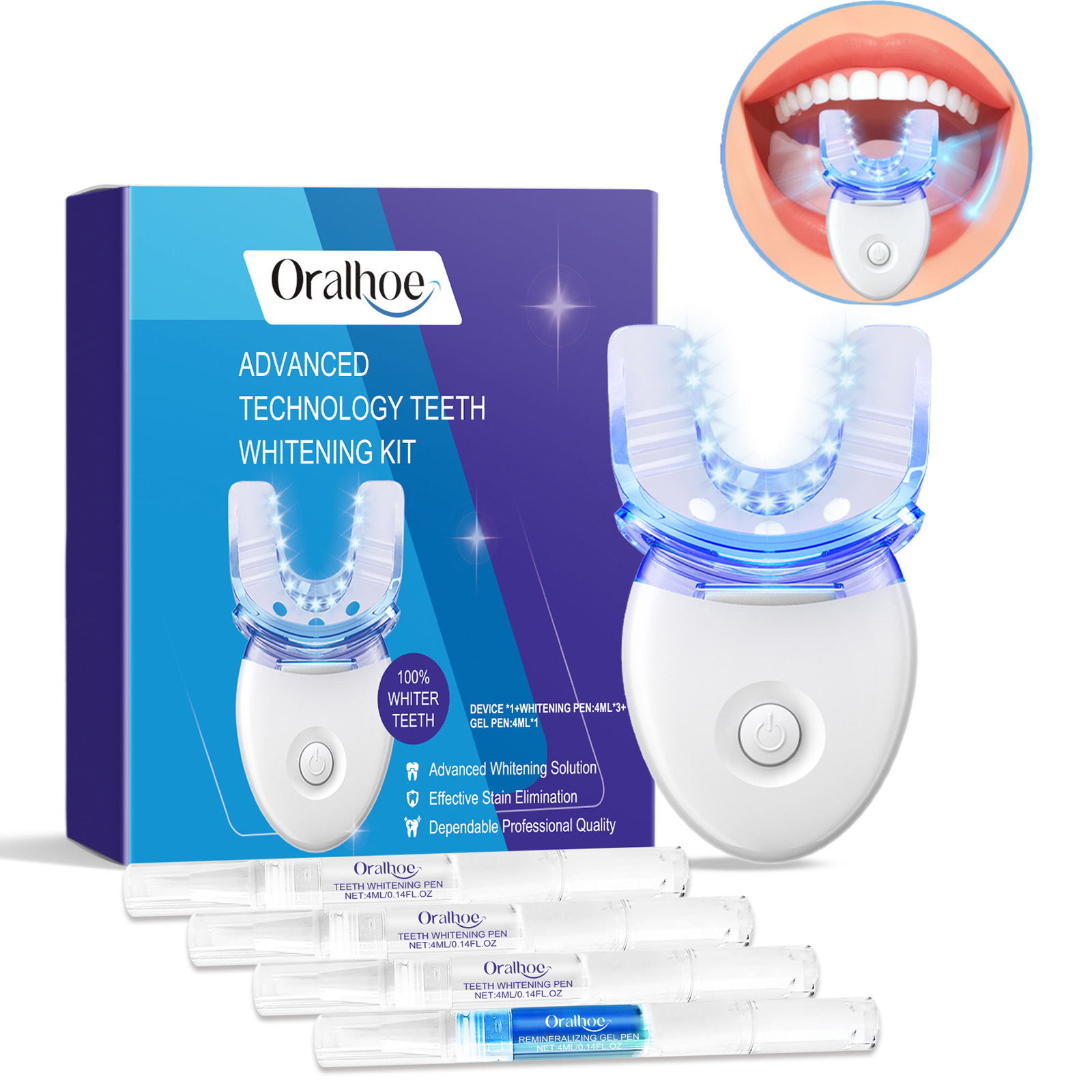 Teeth Whitening Led Kit - Professional Teeth Whitening LED Light Kit