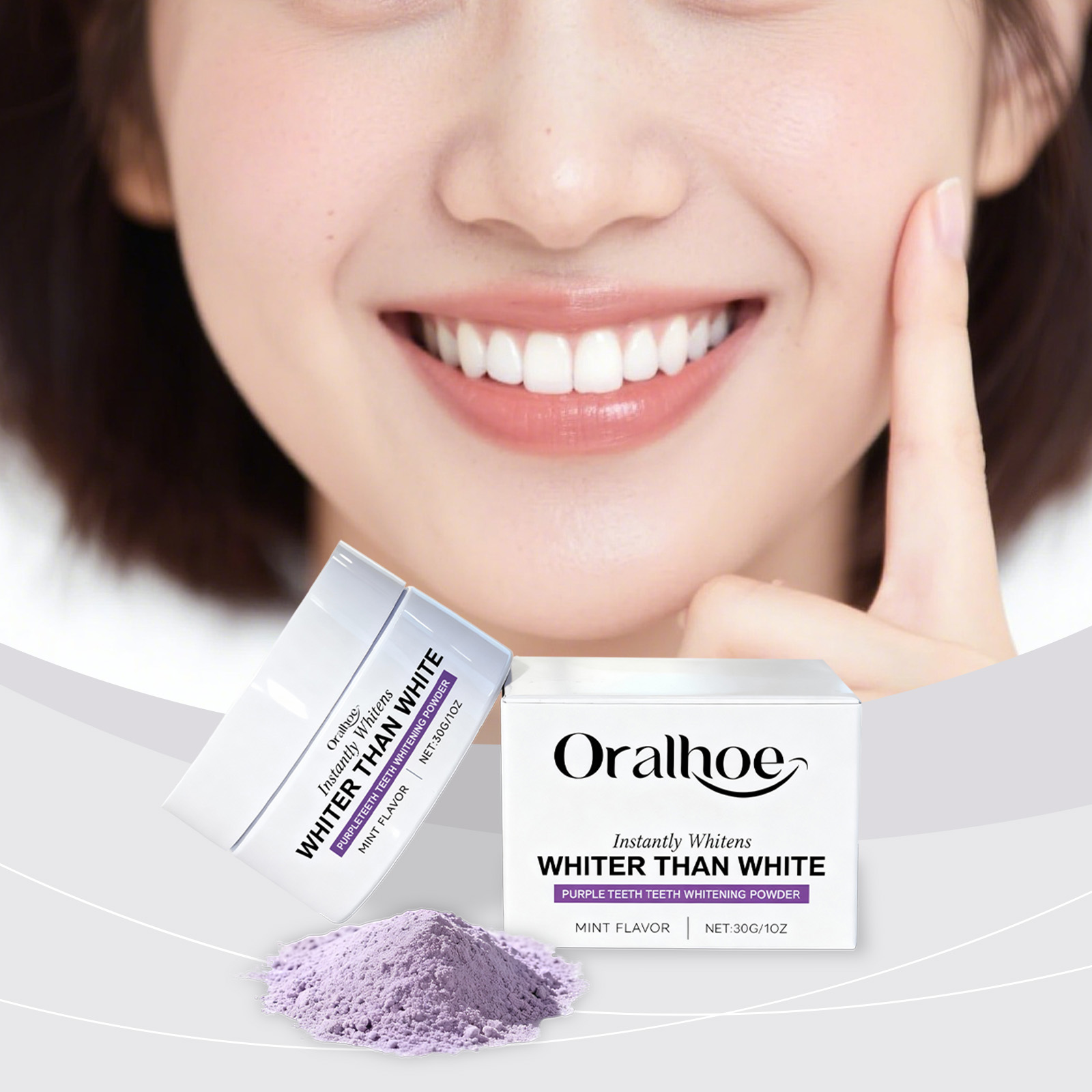 Teeth Whitening Xylitol - Xylitol Purple Stain Removing Teeth Powder
