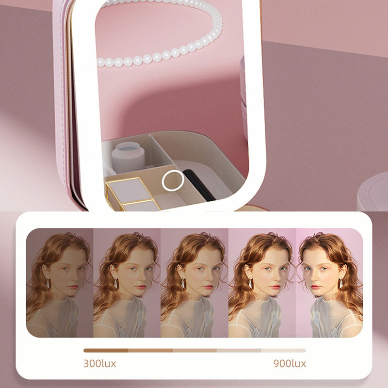 LED Makeup Bag With Mirror For - Led Mouth Tray review and price