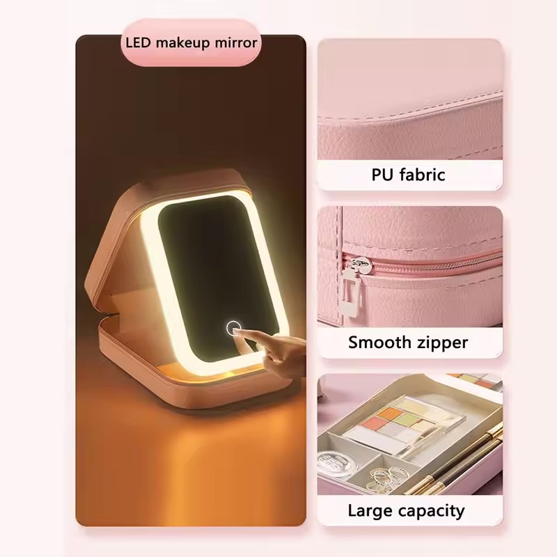 Smart LED Makeup Case With Mir - Led Mouth Tray review and price
