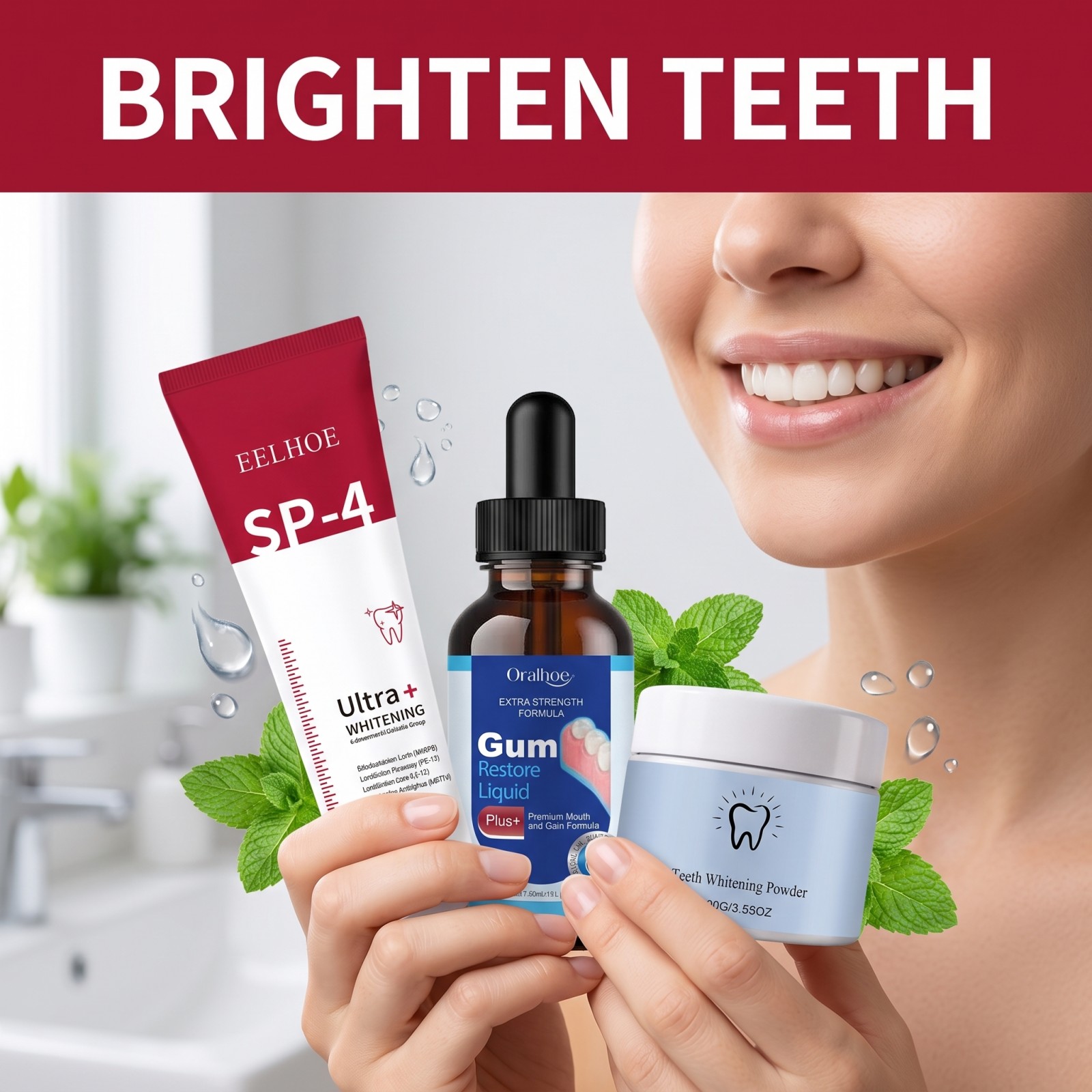 Oral Care Combo Set Whitening  - Teeth Whitening With Hydrogen Peroxide review and price