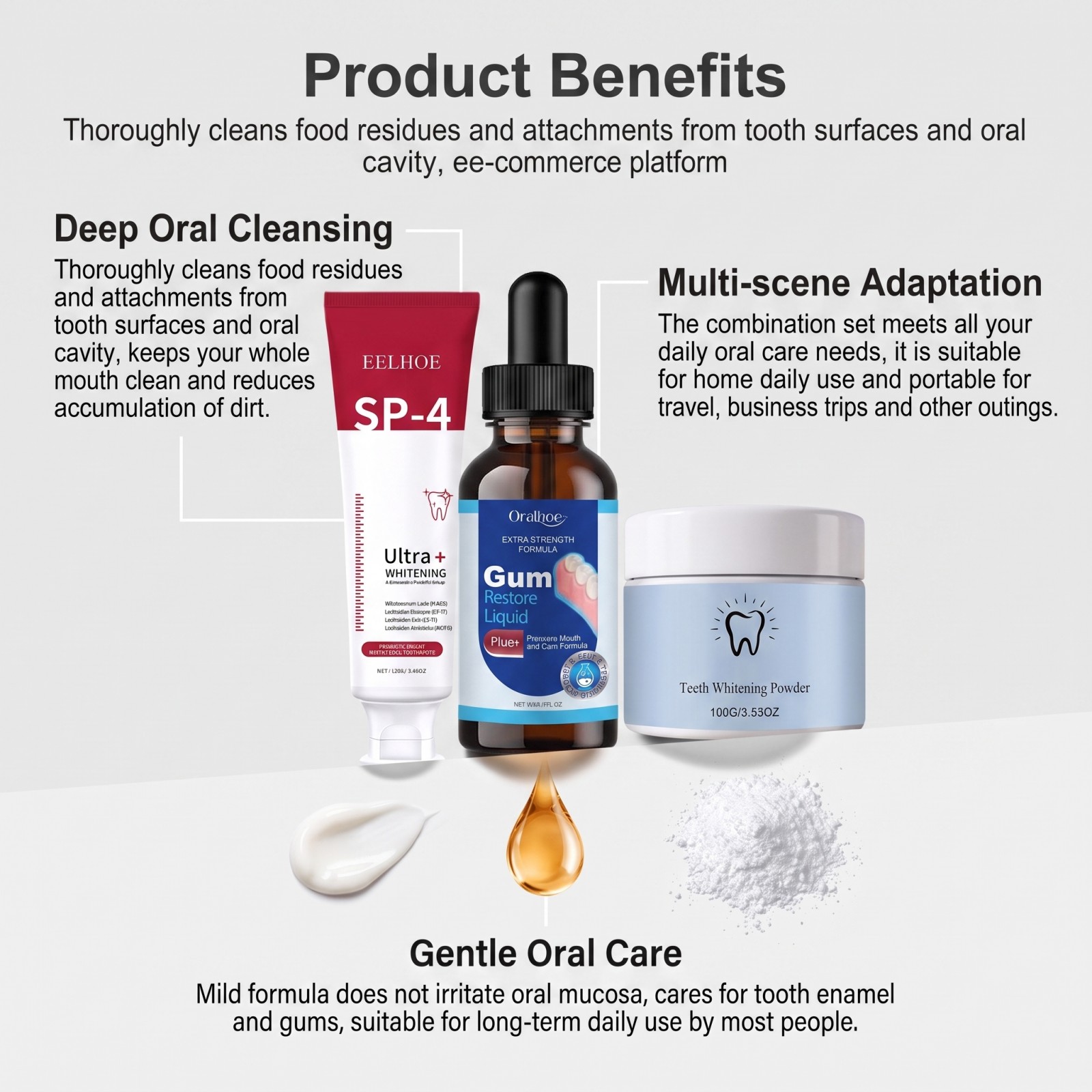 Oral Care Combo Set Whitening  - Teeth Whitening With Hydrogen Peroxide review and price