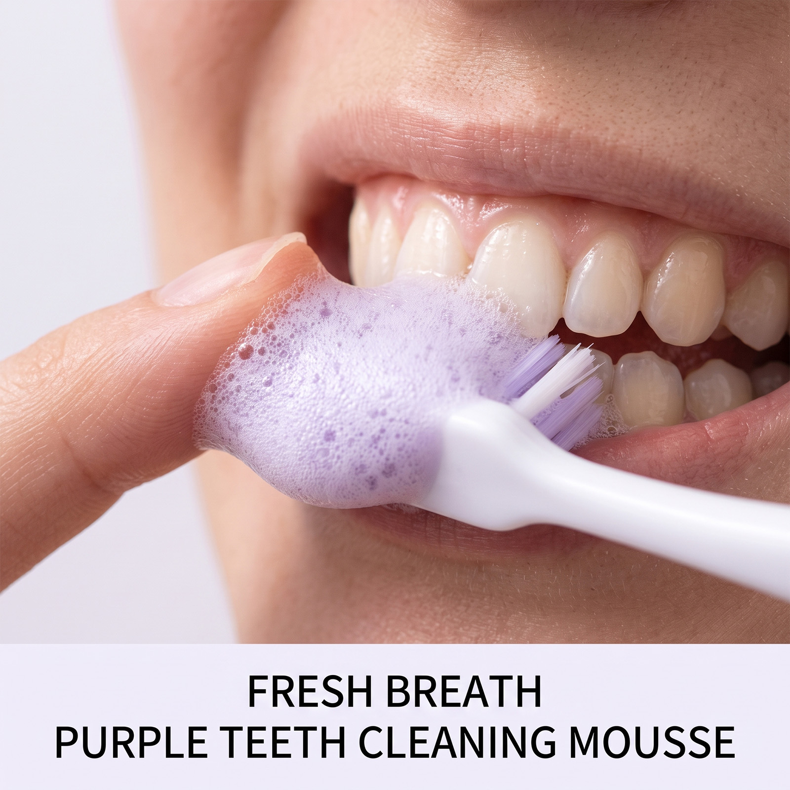 Purple Toothpaste Mousse Foam  - Teeth Whitening Toothpaste review and price