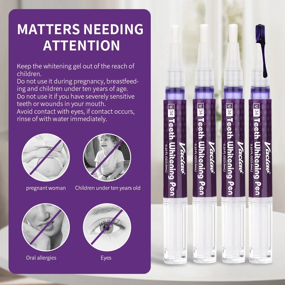 Vaclav V34 Purple teeth whiten - Teeth Whitening With Hydrogen Peroxide review and price